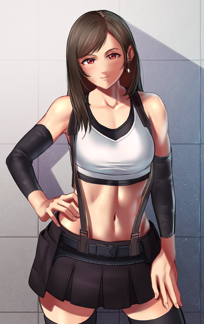 tifa lockhart (final fantasy and 2 more) drawn by toin_(iitoin)
