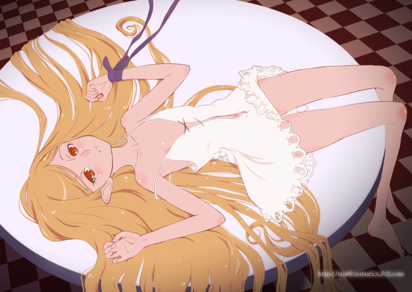 oshino shinobu (monogatari and 1 more) drawn by studio_zuburi