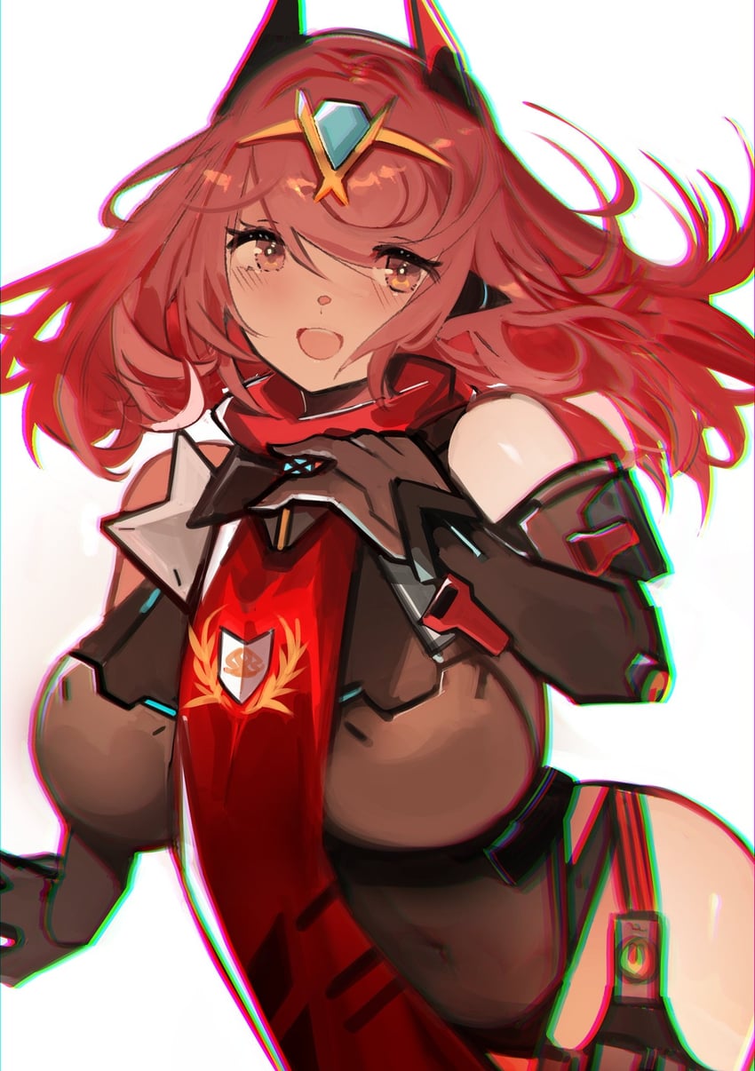 pyra, poppi, and poppi qtpi (xenoblade chronicles and 1 more) drawn by tarbo_(exxxpiation)