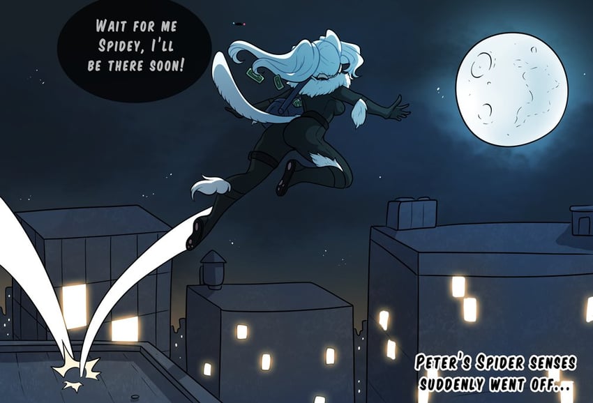 black cat and felicia hardy (marvel and 1 more) drawn by kinkymation