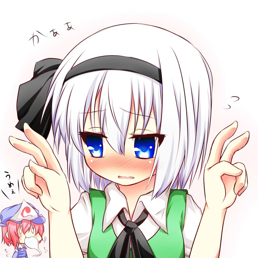 konpaku youmu and saigyouji yuyuko (touhou) drawn by wakagi_repa