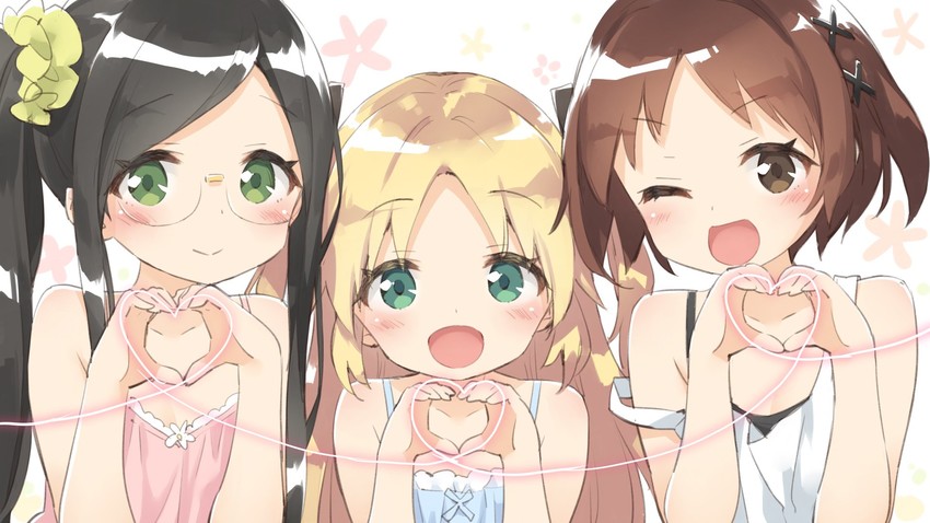 charlotte izoard, mizukoshi mio, and sadatou ayano (ryuuou no oshigoto!) drawn by kani_biimu