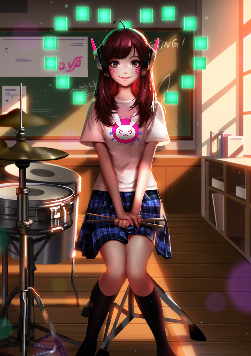 d.va (overwatch and 1 more) drawn by liang_xing