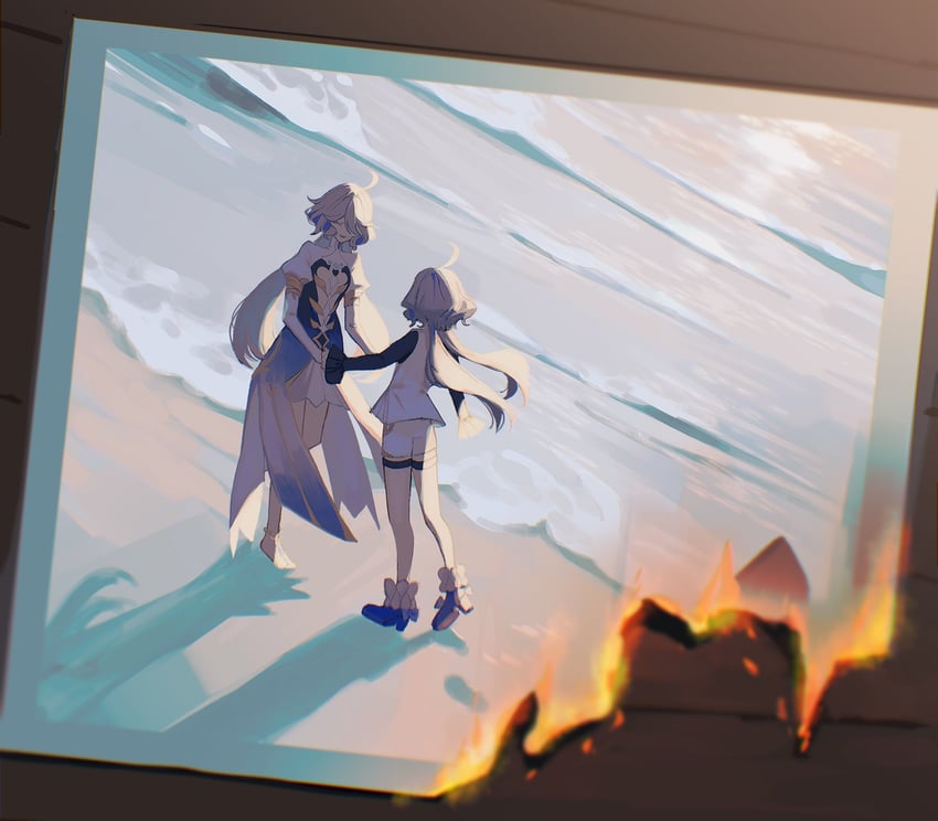 furina and focalors (genshin impact) drawn by wm0d_e