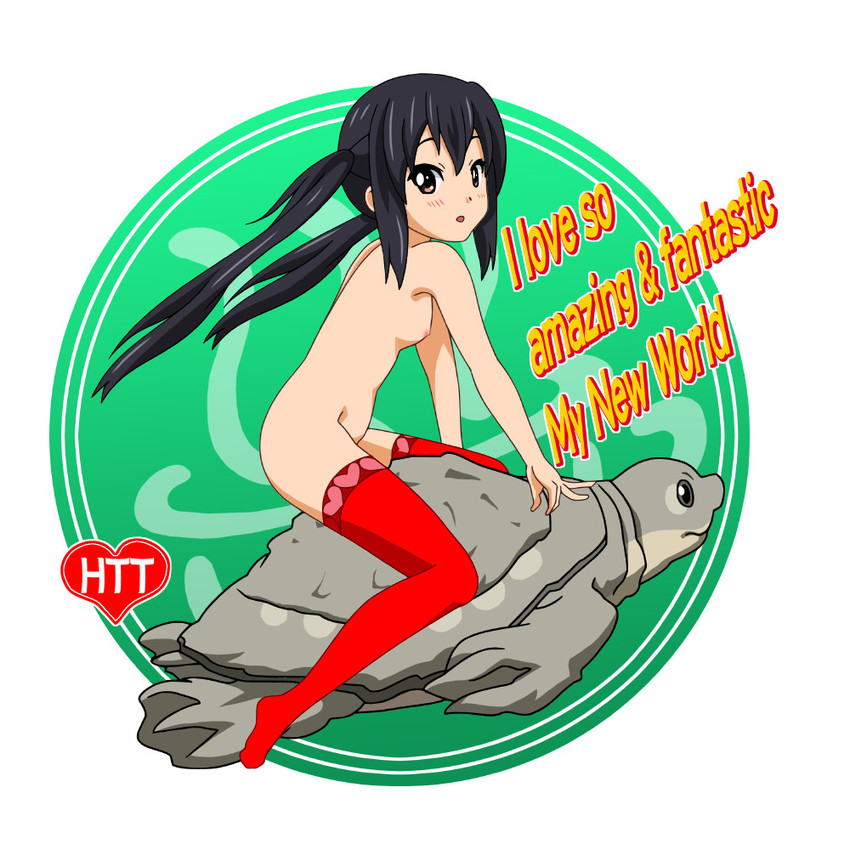 nakano azusa and ton-chan (k-on!) drawn by rm_(rm32)