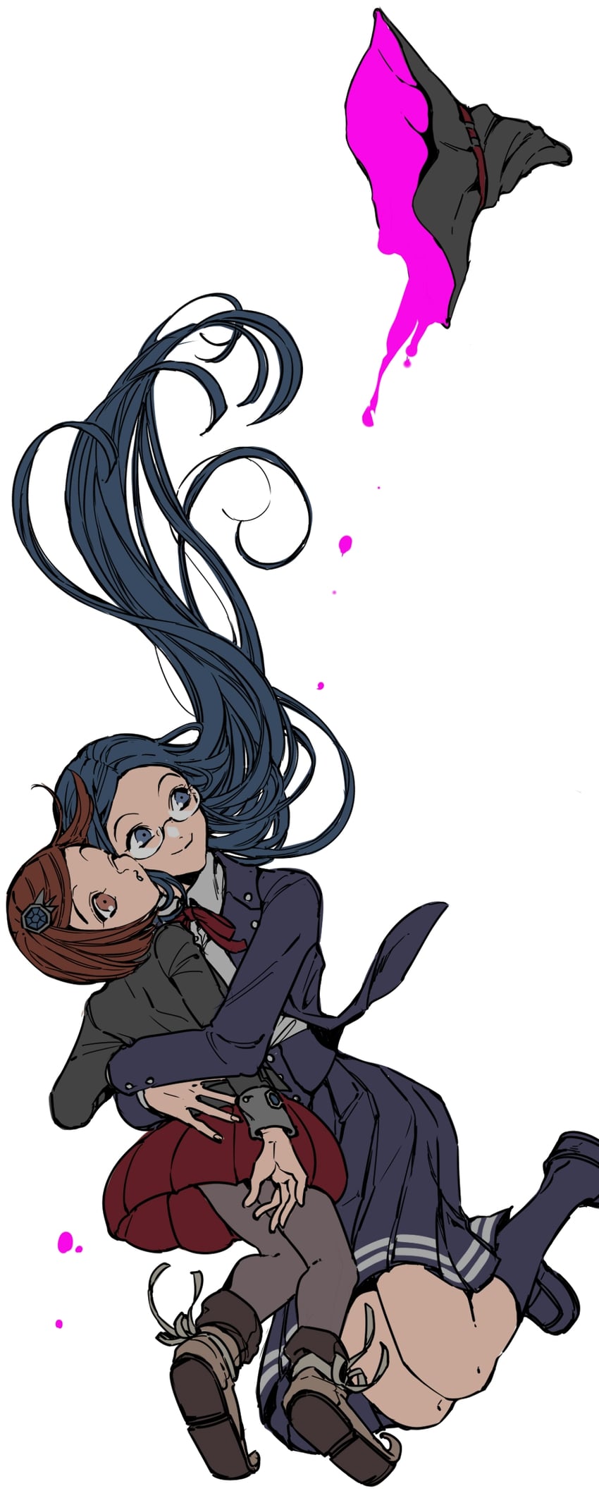 yumeno himiko and shirogane tsumugi (danganronpa and 1 more) drawn by usukuchi_(hagi)