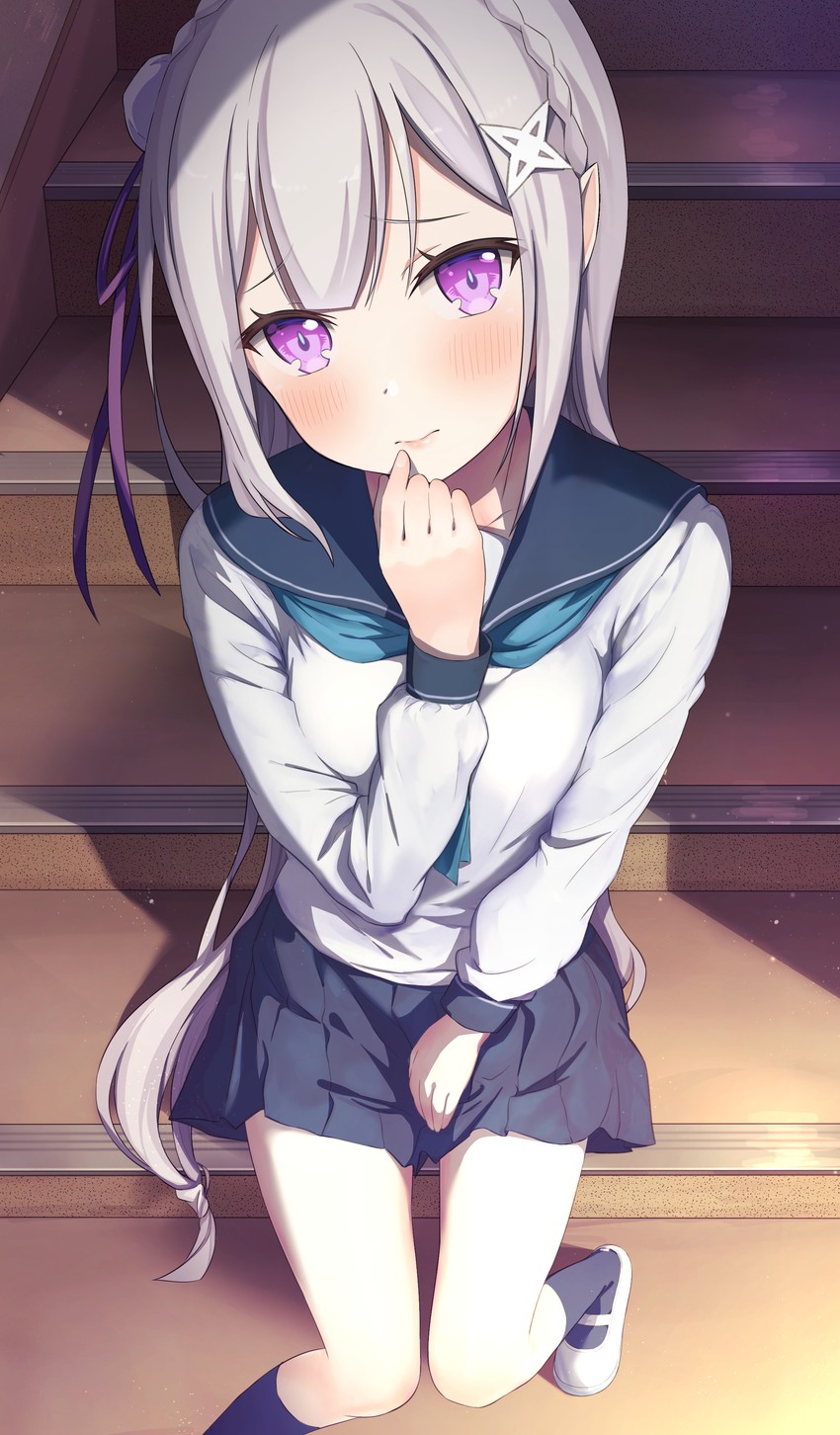 emilia (re:zero kara hajimeru isekai seikatsu) drawn by echiru39
