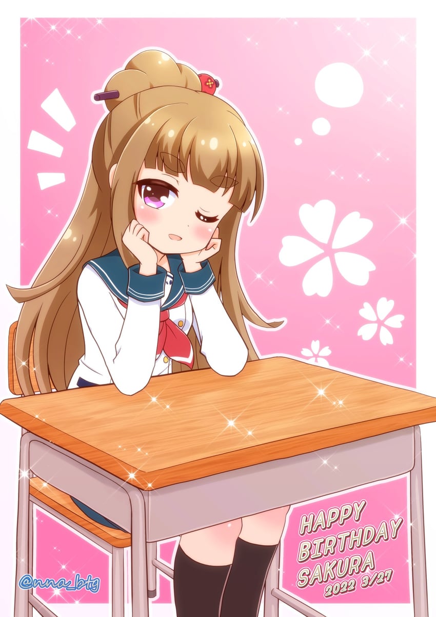 fujimiya sakura (battle girl high school) drawn by nna_btg