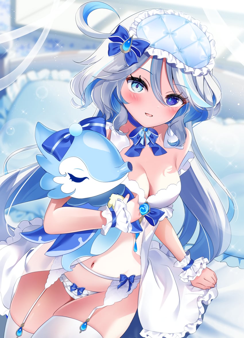 furina and surintendante chevalmarin (genshin impact) drawn by tsukimiya_sara