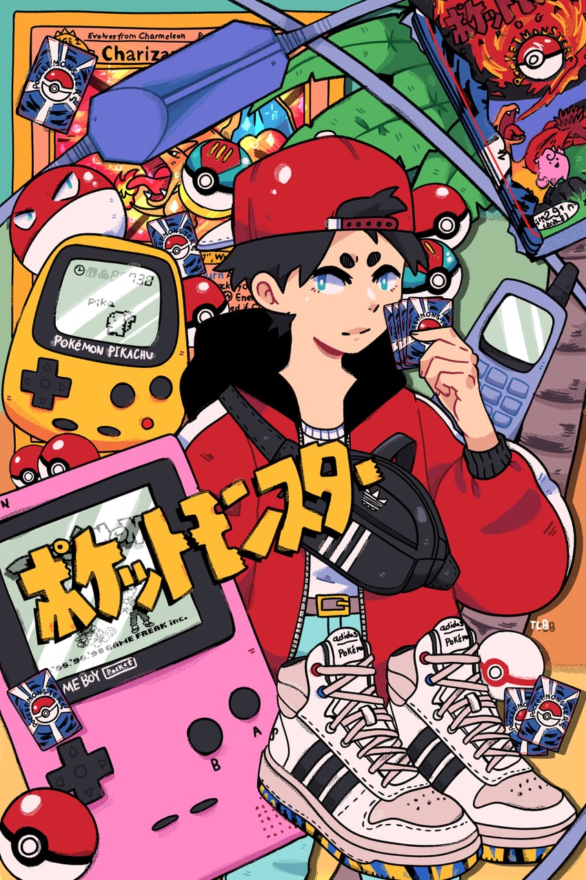 pikachu, red, charizard, squirtle, venusaur, and 2 more (pokemon and 3 more) drawn by lonelyboxart