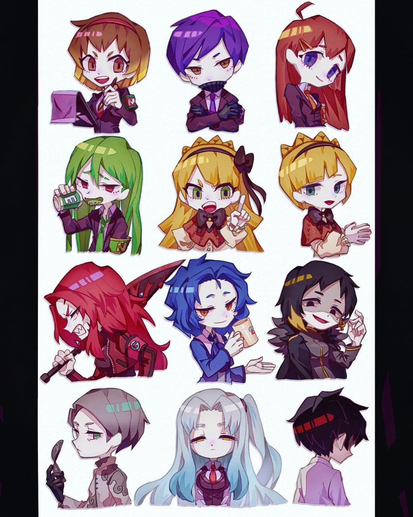 angela, netzach, binah, hod, malkuth, and 7 more (project moon and 1 more) drawn by matsuba_(mtbsbr721)
