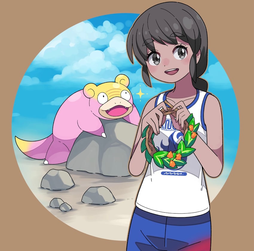 galarian slowpoke (original and 2 more) drawn by stchame