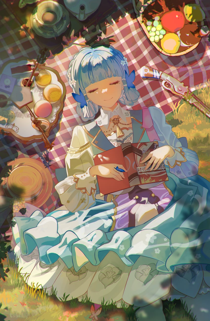 kamisato ayaka (genshin impact) drawn by tsbkii_289