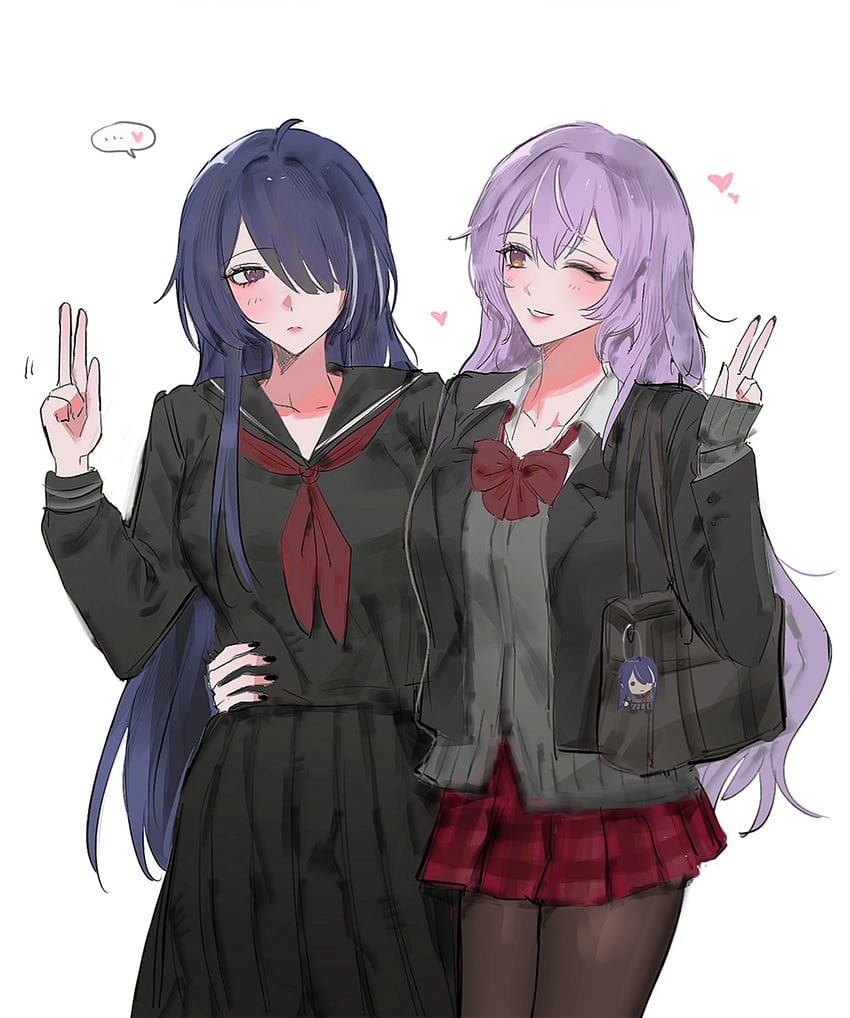 acheron and black swan (honkai and 1 more) drawn by 9_(hcl9fg)