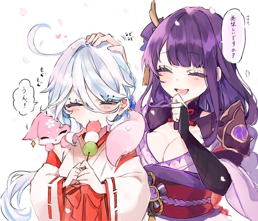raiden shogun, furina, and yae miko (genshin impact) drawn by shinoo0915