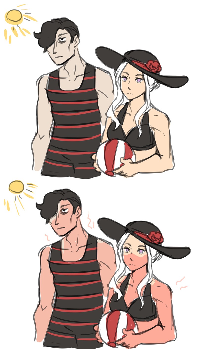 edelgard von hresvelg and hubert von vestra (fire emblem and 1 more) drawn by frogbians