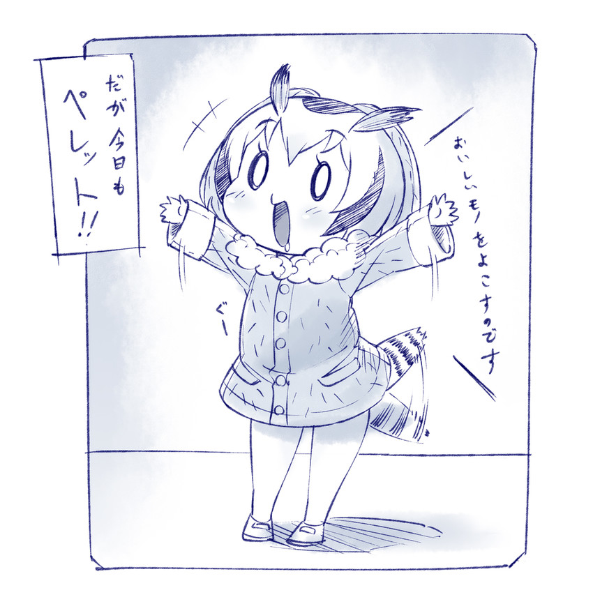 northern white-faced owl (kemono friends) drawn by nekomamire