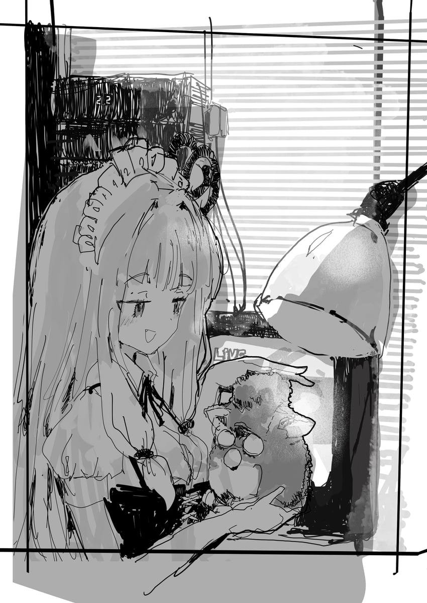 kotonoha akane and furby (voiceroid and 1 more) drawn by kabuyama_kaigi