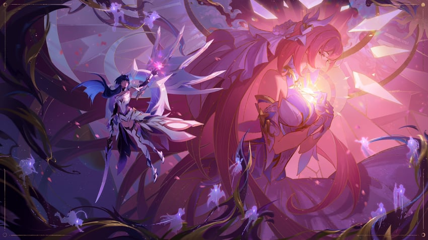 raiden mei, fu hua, elysia, yae sakura, mobius, and 9 more (honkai and 1 more) drawn by aina_(mayexplode)