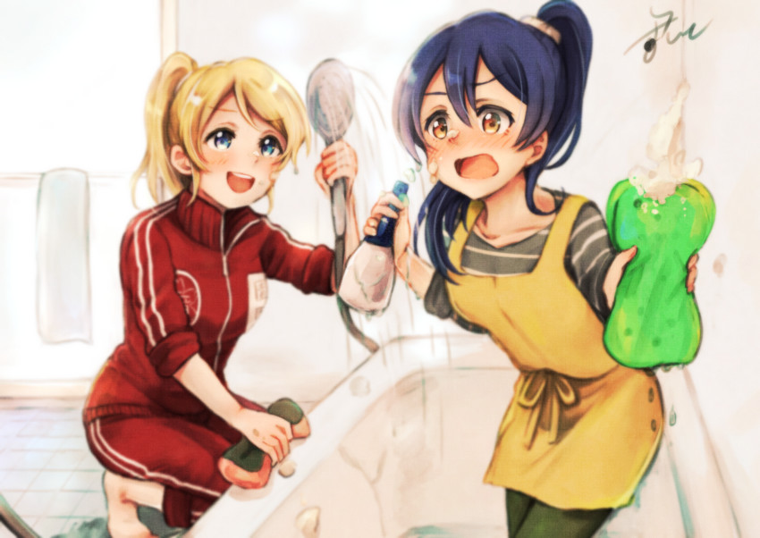 sonoda umi and ayase eli (love live! and 1 more) drawn by suito