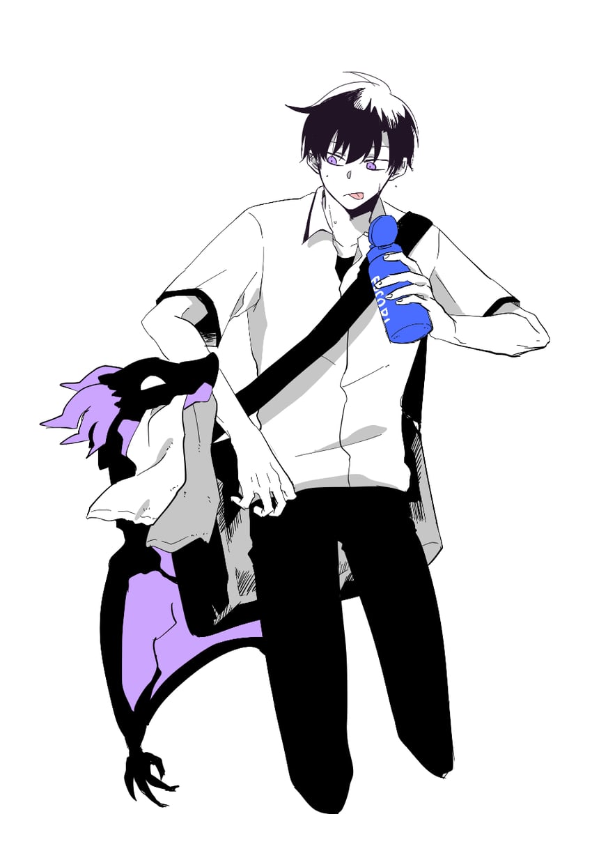 sung jin-woo and kaisel (solo leveling) drawn by 8mo10