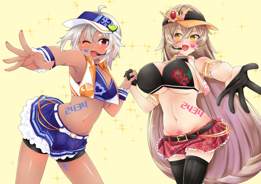 nui sociere and hayama marin (nijisanji) drawn by itou_ayachi