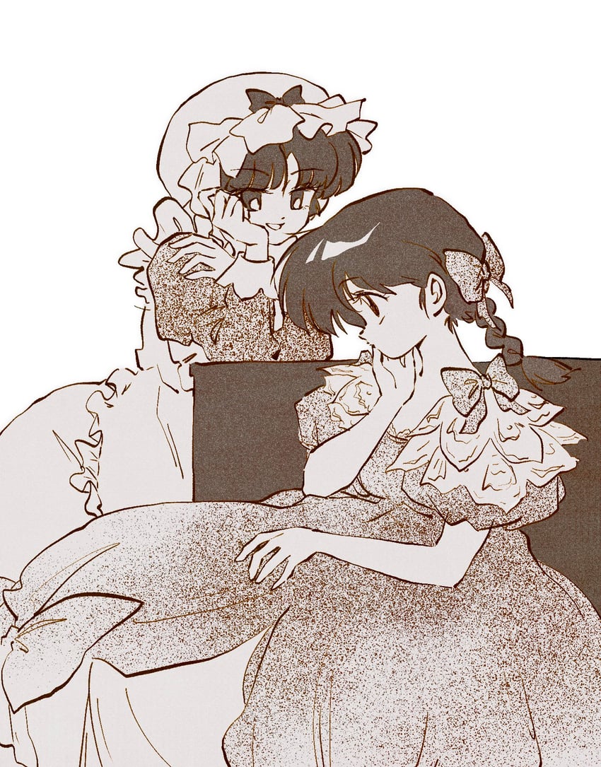 ranma-chan and tendou akane (ranma 1/2) drawn by luuxiriver