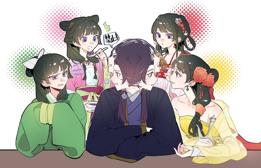maomao and jinshi (kusuriya no hitorigoto and 1 more) drawn by lishayakou