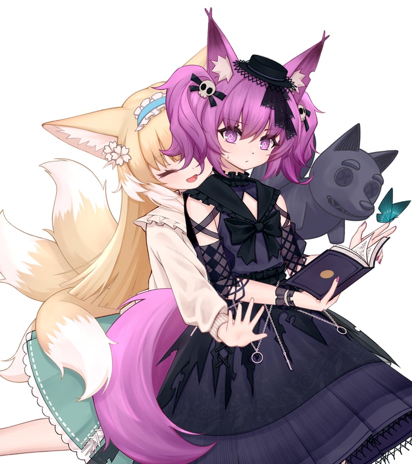 suzuran, shamare, and morte (arknights) drawn by lxjun_09