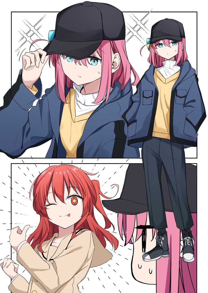 gotoh hitori and kita ikuyo (bocchi the rock!) drawn by keito4f