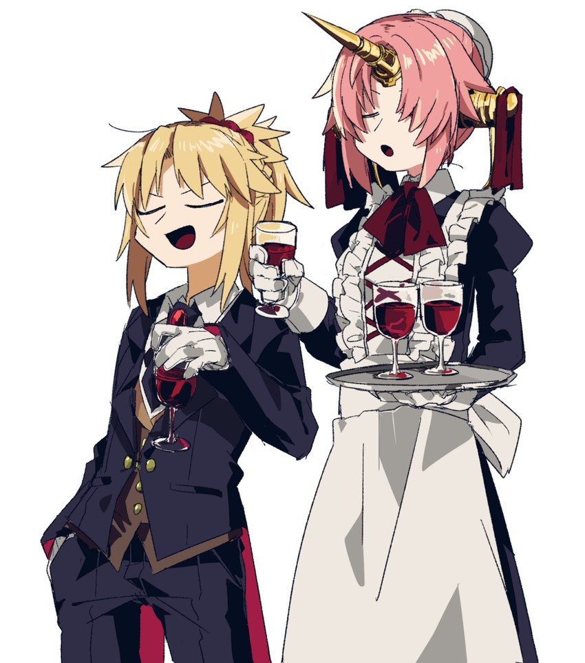 mordred and frankenstein's monster (fate and 2 more) drawn by uotsu_(sabakou)