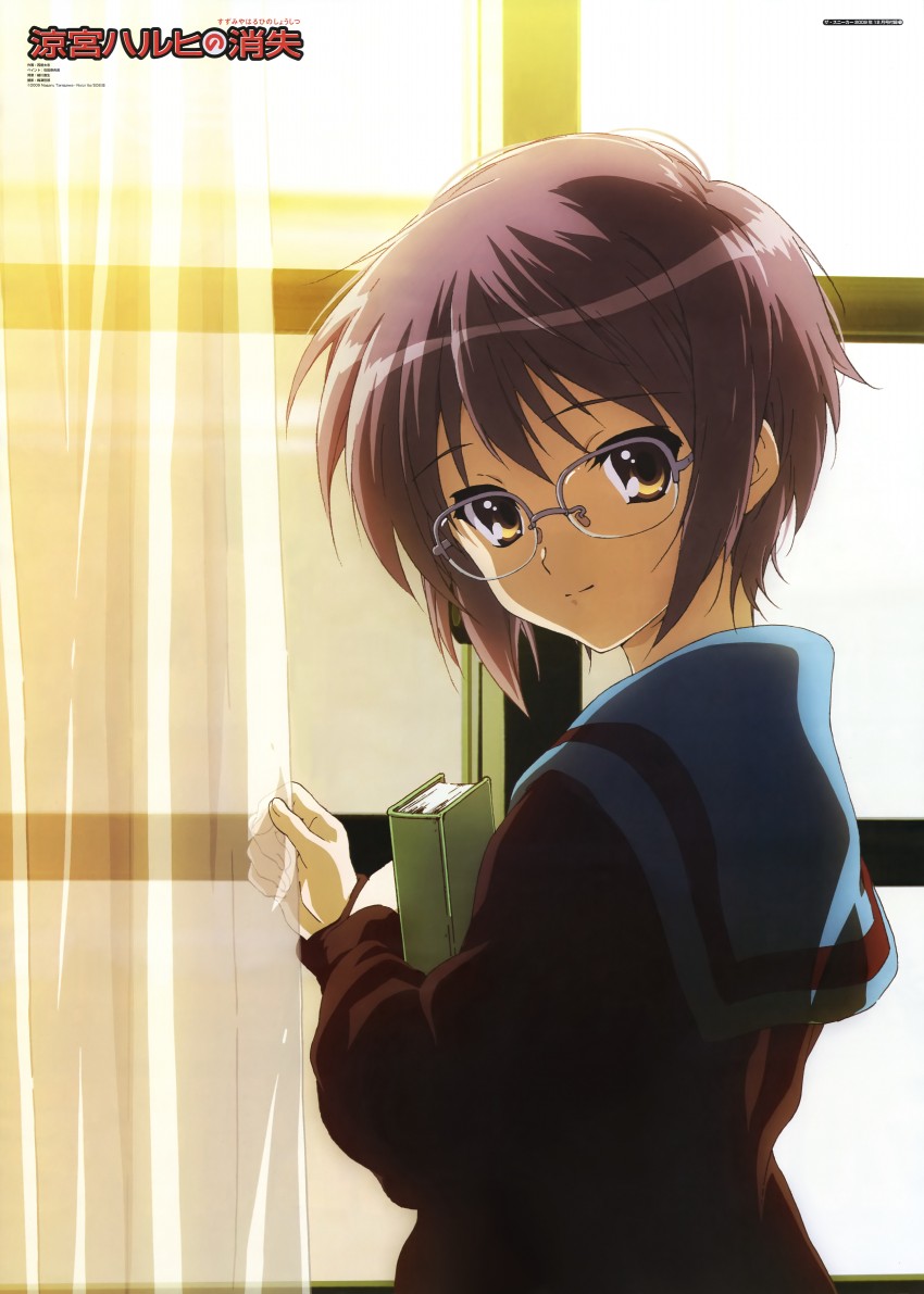 nagato yuki (suzumiya haruhi no yuuutsu and 1 more) drawn by nishiya_futoshi
