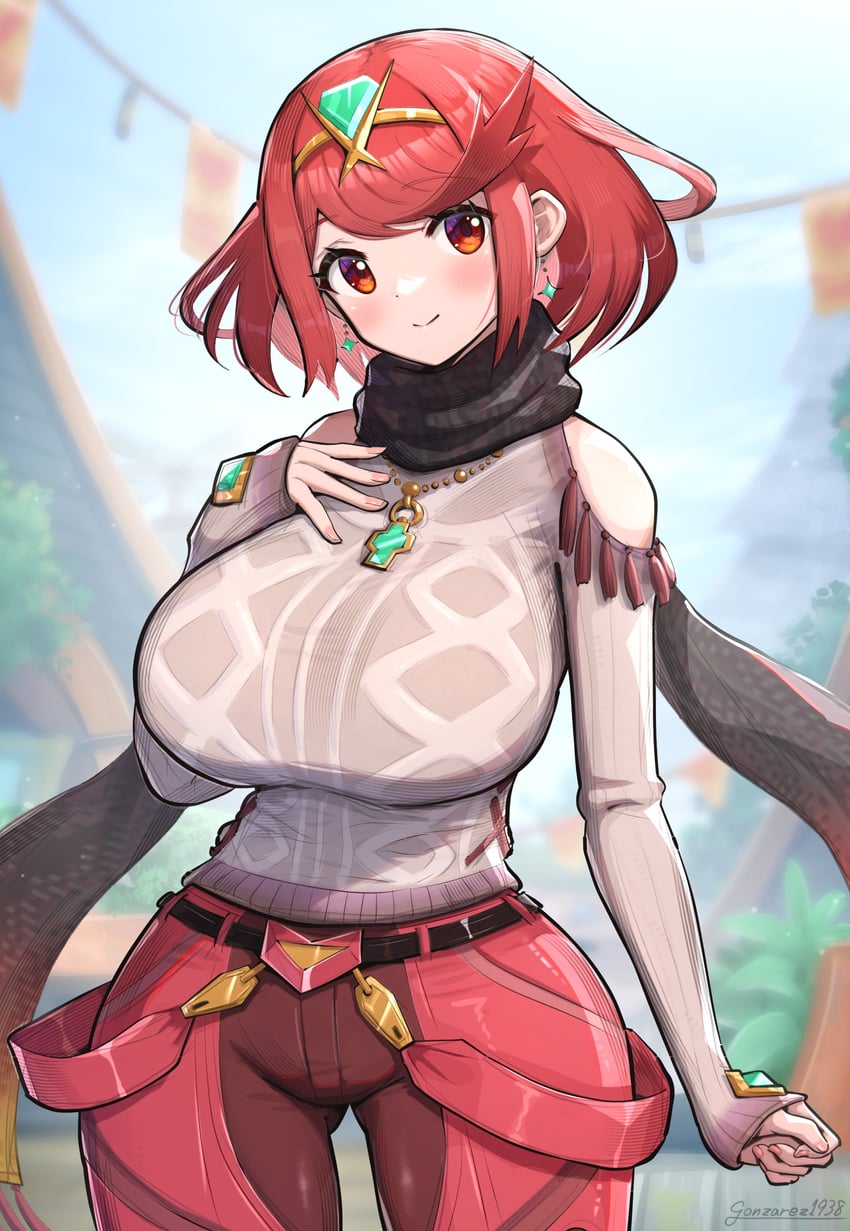 pyra (xenoblade chronicles and 1 more) drawn by gonzarez