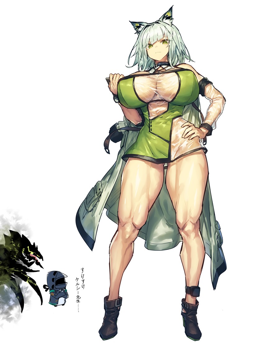doctor, kal'tsit, and mon3tr (arknights) drawn by melon22