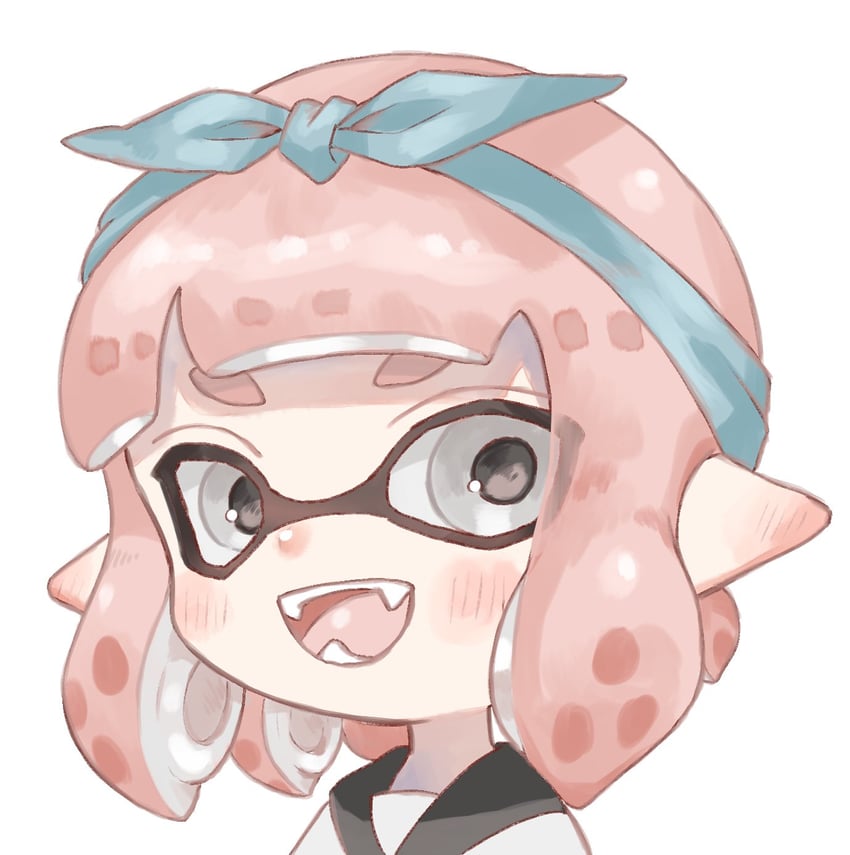 inkling player character and inkling girl (splatoon) drawn by plum0o0