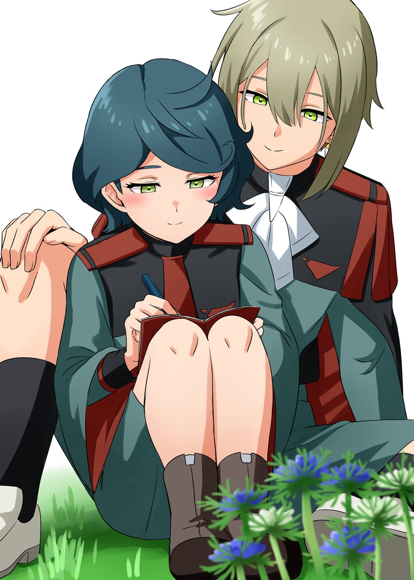 elan ceres and norea du noc (gundam and 1 more) drawn by kamelie