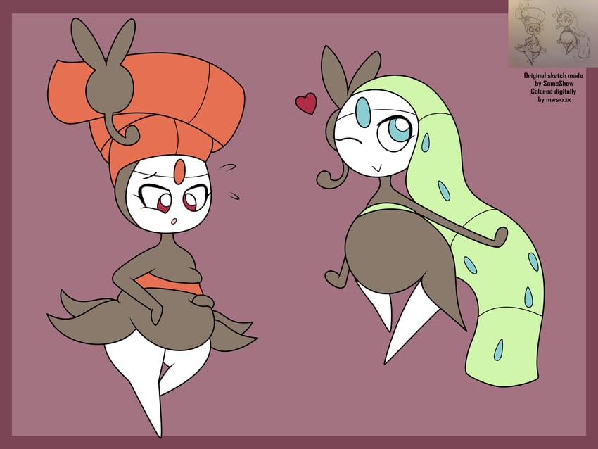 meloetta (pokemon) drawn by mws-xxx and sameshow