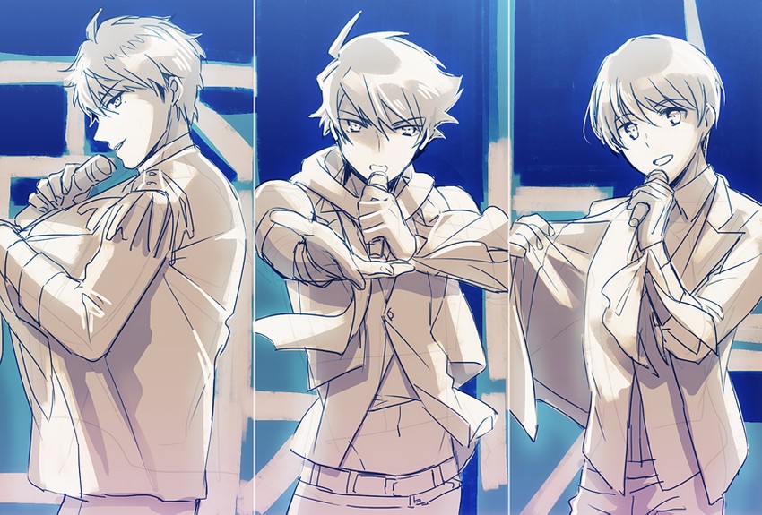 taiga takeru, takajo kyoji, and fuyumi jun (idolmaster and 1 more) drawn by shiomizu_(shouroku)