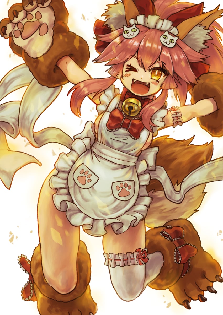 tamamo and tamamo cat (fate and 1 more) drawn by kusama_takato