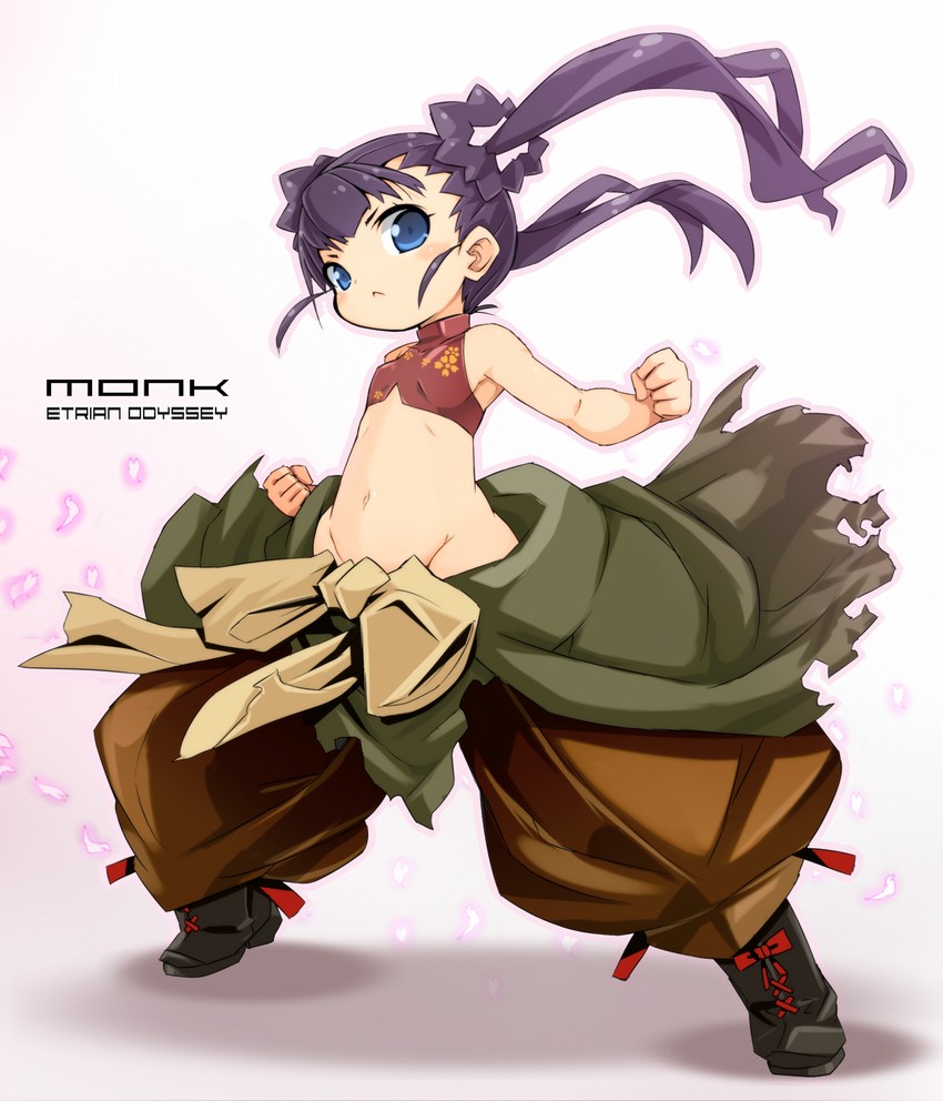 monk and monk 2 (sekaiju no meikyuu and 1 more) drawn by karukan_(monjya)