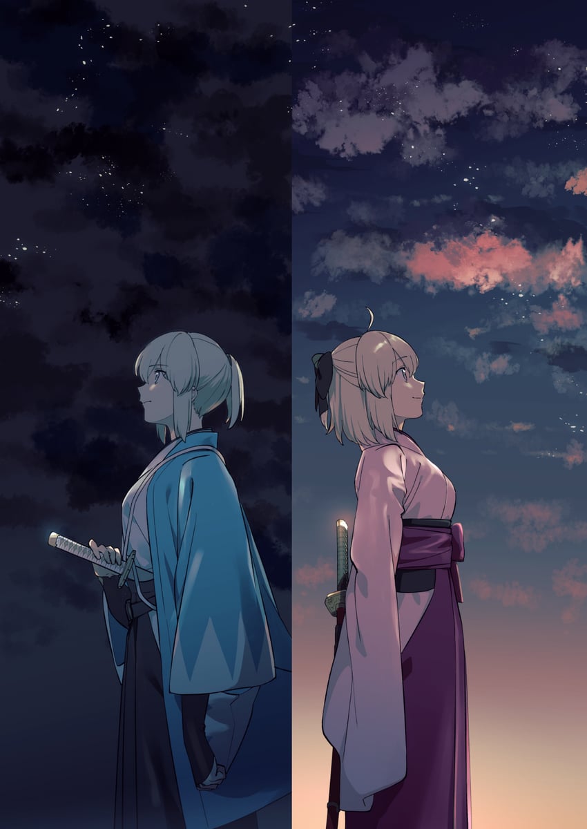 okita souji (fate and 1 more) drawn by lunapont