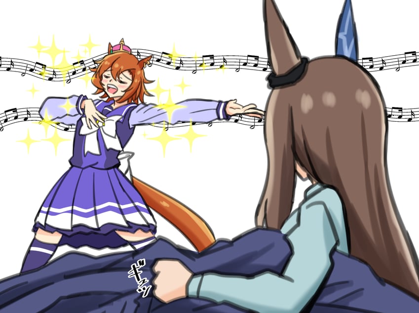 admire vega and t.m. opera o (umamusume) drawn by shikokuken_(mrykk24)