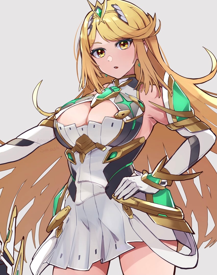 mythra (xenoblade chronicles and 1 more) drawn by hirotaka_(hrtk990203)