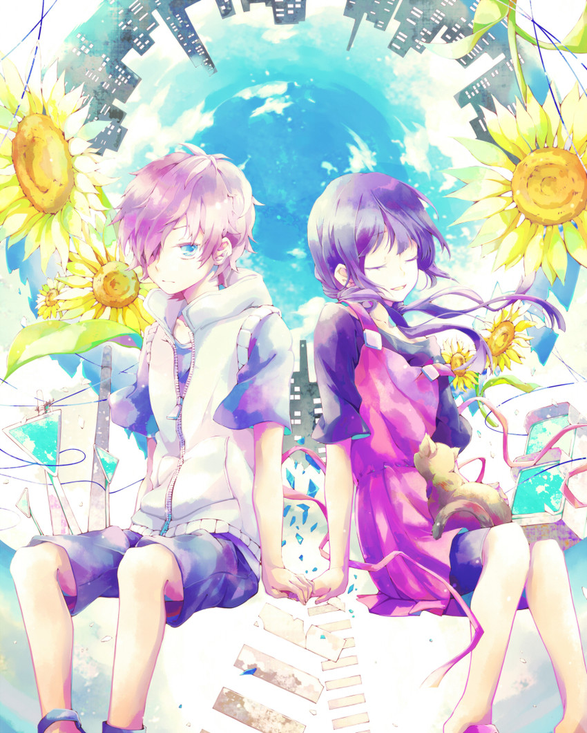 amamiya hibiya and asahina hiyori (kagerou project and 1 more) drawn by poppo_(regretnamida)