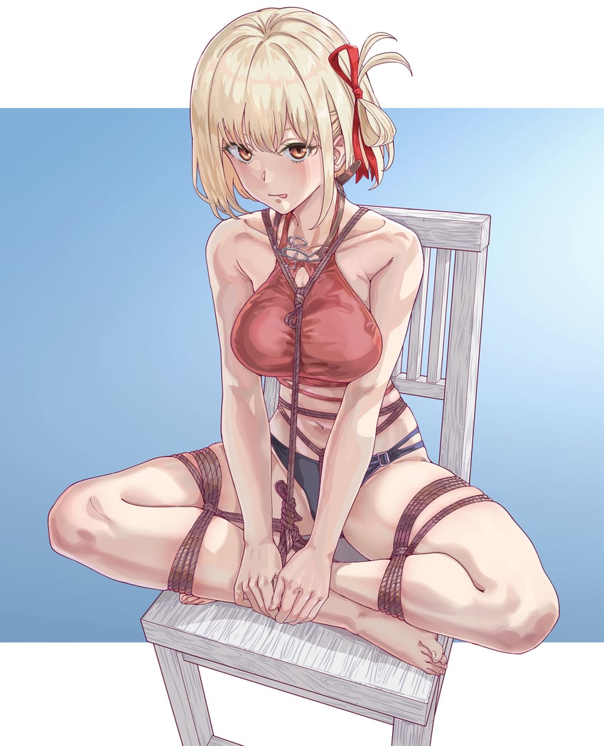 nishikigi chisato (lycoris recoil) drawn by leveen