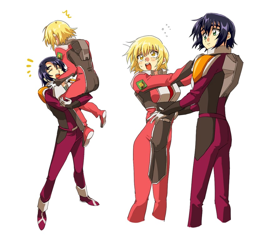 cagalli yula athha and athrun zala (gundam and 3 more) drawn by mo8152379678