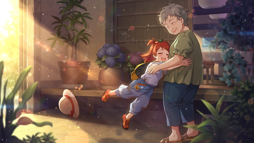 ogami tamaki and ogami tamaki's grandmother (idolmaster and 2 more)