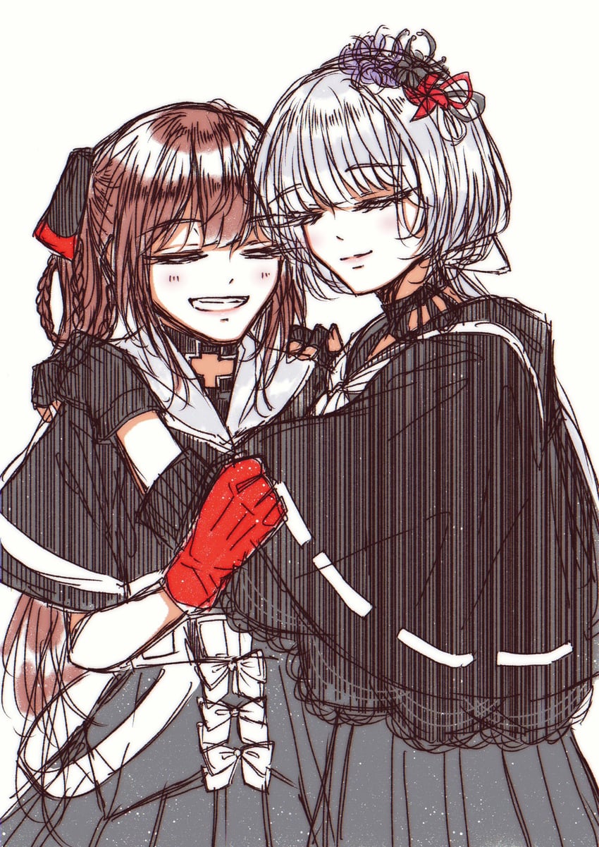 yamaguchi chihiro and imai seira (assault lily) drawn by sail_(clipper_67)