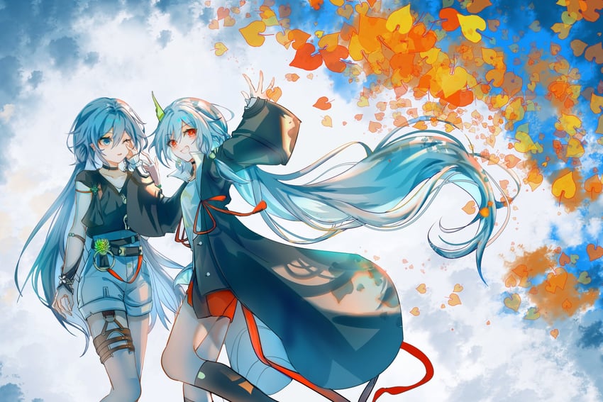 fu hua and herrscher of sentience (honkai and 1 more) drawn by baigeo
