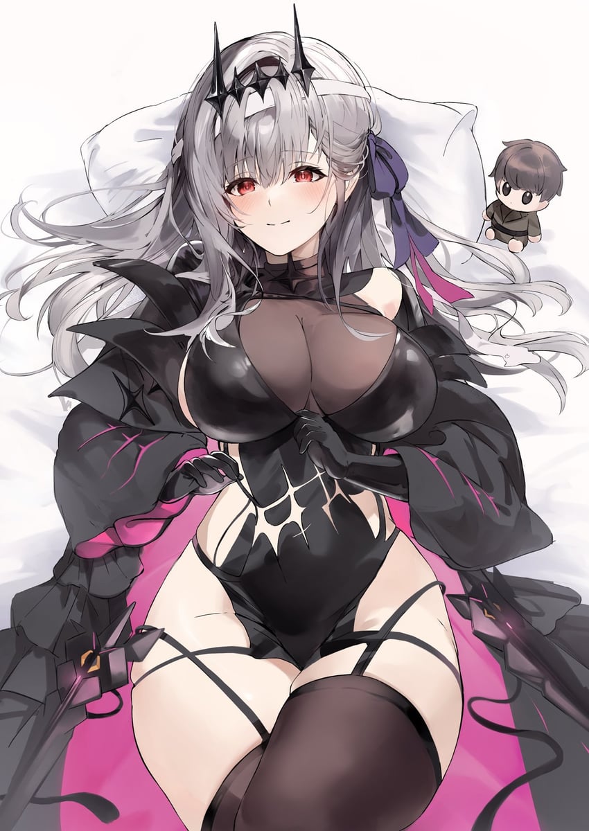 commander and modernia (goddess of victory: nikke) drawn by shinobutti90wer